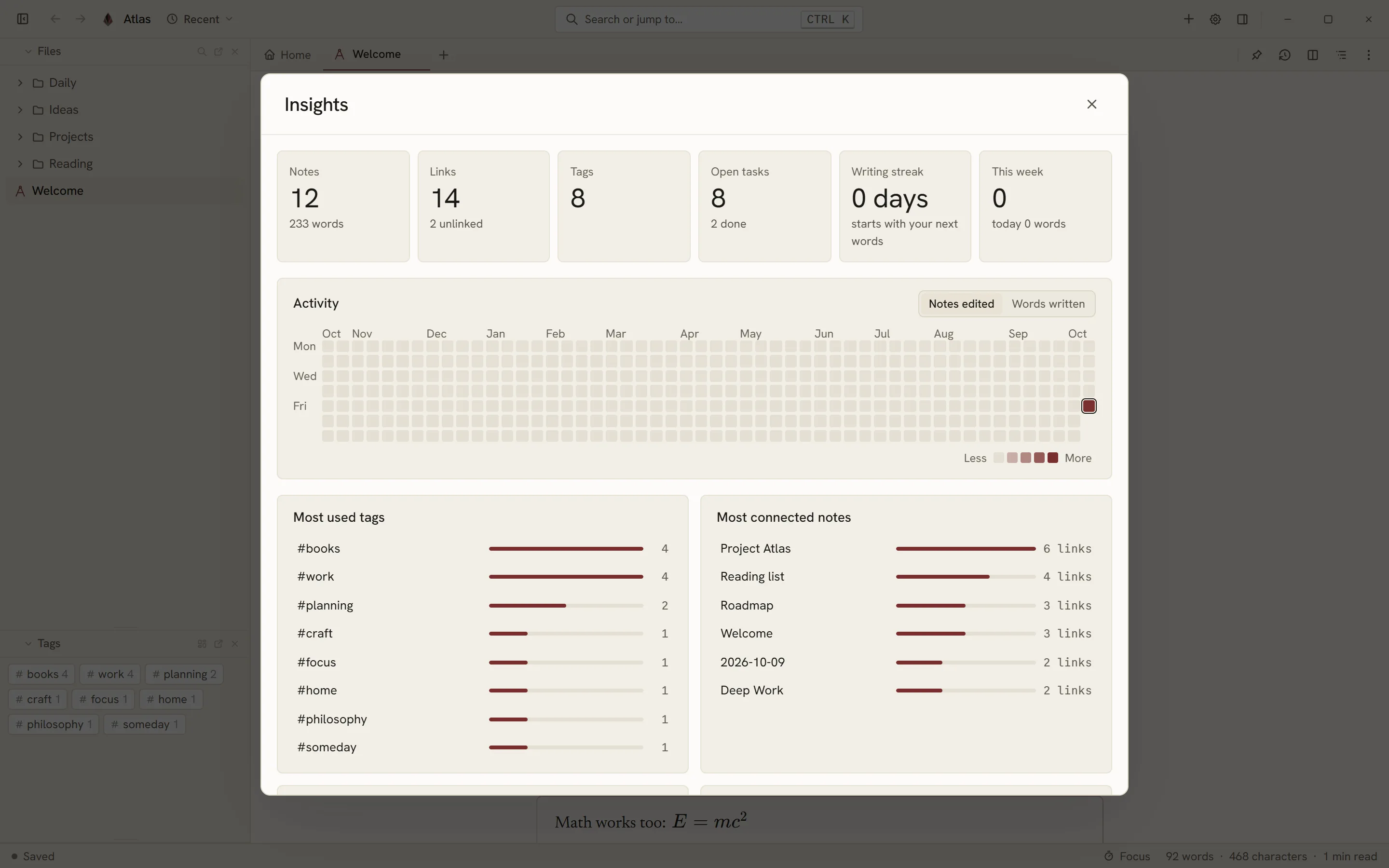 The Insights view